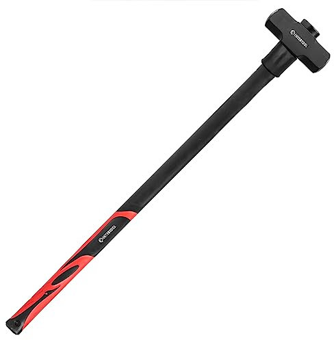INTERTOOL 2,7 kg Vorschlaghammer, Abbruch, Pfahlfahren, verstärkter Stahl, 83,8 cm, stoßdämpfender, rutschfester Griff HT-0243