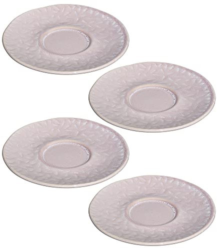 LEONARDO HOME 018578 MATERA Keramikuntertasse 11 cm rosé 4er-Set, Keramik, Rosa