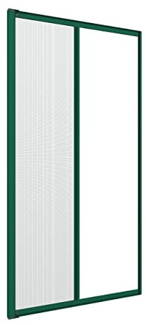 Zanzanet Zanzariera laterale orizzontale su misura porta finestra scorrevole avvolgibile rullo a molla frizione cassonetto 40mm antivento personalizzabile colori e reti Made in Italy Verde