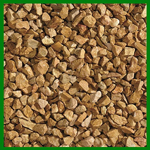 Brise für Garten | Bunte Natursteine für Garten | Granulat für Beet oder Garten (Brombeergelb)