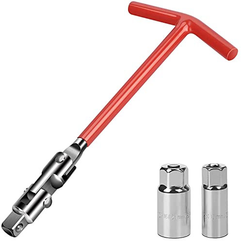 Drado Zündkerzenschlüssel Wrengh Zündkerzen Stecknuss Zündkerzensteckschlüssel-Set T-Bar-Steckschlüssel für Auto