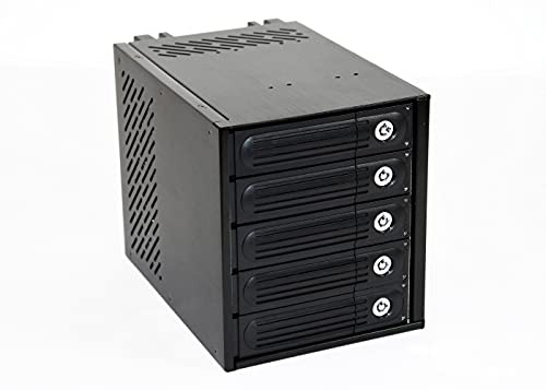 SSI, SI-0359 SAS/SATA I und II, Wechselrahmen Modul für 5X -3,5 HDD in 3X -5,25, schwarz
