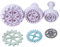 HANBOLI Cookie Cutters, Plastic Gear Cookie Cutters Steampunk Fondant Molds Cogs Mold Fondant Cake Molds Plunger Stampers for Cupcake Decoration