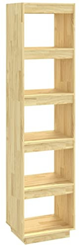 vidaXL Massivholz Kiefer Bücherregal Raumteiler Standregal Wandregal Aktenregal Regal Büroregal Raumtrenner Mehrzweckregal 40x35x167cm