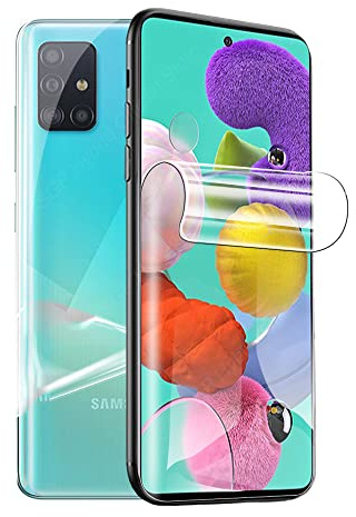 2pcs película TPU para Samsung Galaxy A51 4G 5G UW 6.5 | Felxible, Película de gel, HD Clear, Protector de pantalla de hidrogel, Sensible al tacto, Desbloqueado con huellas digitales