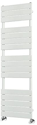 Milano Lustro White Flat Panel Heated Towel Rail - 1500mm x 450mm