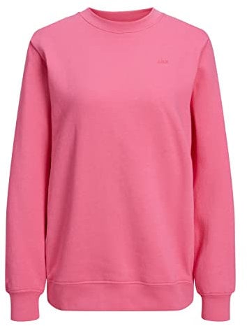 JJXX Jack & Jones Damen Jxabbie Ls Rel Every Brush Crew Noos Sweatshirt, Carmine Rose/Print:Magenta Logo, L EU