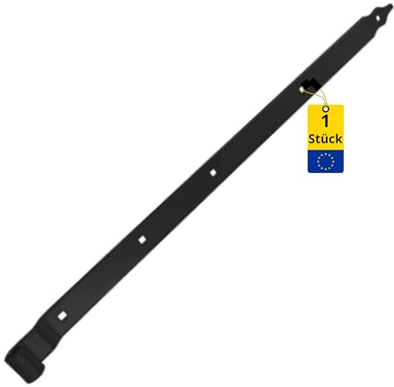 DMX - Ladenband Torband Ladenbänder Scharnier Möbelscharniere Holzverbindung Torband Geflochtenes Werfgehänge Baubeschlag für Möbel, Tore, Türen, 1 Stück - ZPK - Schwarz, 800x10x40x5,0 mm