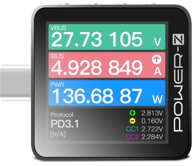 ChargerLAB Power-Z KM003C Portable USB-C Fast Charging Tester PD3.1 QC5.0 Digital Voltmeter & Ammeter Power Bank Tester