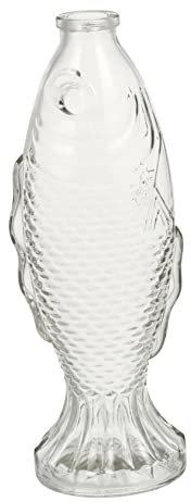 USHOBE Botella De Vidrio En Forma De Pez Decantador De Botella De Vidrio De Pescado Florero De Época Jarrón De Flores De Peces Decantador De Licor Elegante Licoreras Pecera Jarra