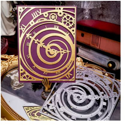 Sredwtk Mechanische Uhren Stanzschablonen Rahmen Cutting Dies Prägeschablonen Stanzformen Schablonen Für Scrapbooking, Fotopapier 3D Karten Handwerk Prägen DIY Herstellung Geschenk