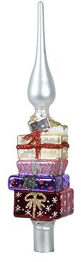 Kaemingk Figura decorativa de cristal para árbol de Navidad, 29 cm, multicolor
