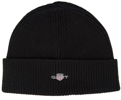GANT Unisex Kinder Shield Cotton Beanie Mütze, Black, Standard