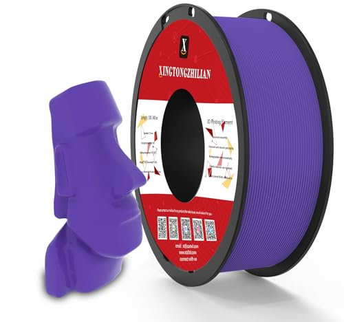 XINGTONGZHILIAN Filament 3D PETG+ Violet, 1.75mm, 1KG (2.2 LBS), Précision +/- 0.02mm, Compatible avec la plupart des imprimantes 3D
