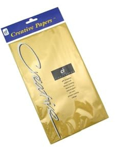 Scola Tissue Assortment, 24 Sheets, Gold & Silver, 508mm x 762mm, School Supplies, Art and Crafts Projects, Children's Craft Projects, For Kids