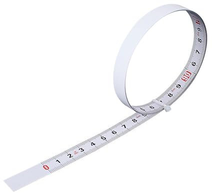 Ryaupy 1M Maßband selbstklebend Skalenbandmaß Rollbandmaß Skala von Links nach rechts für Werkbänke, Tische, Maschinen, Schreibtische, Theken, Stangen, Wände, Säulen