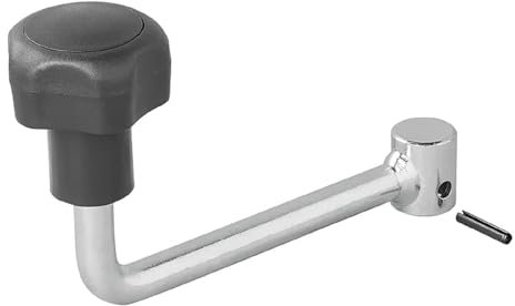 ProPlus 1 x Hebel für Anhänger Stützrad - 60 mm Durchmesser, 17 mm Achsdurchmesser, 239 Gramm aus Stahl - Kurbel für Bugrad Deichselrad Anhängerzubehör