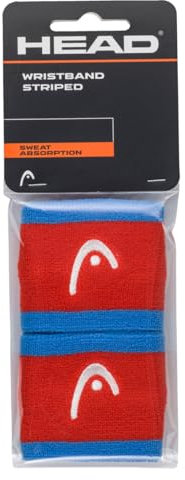 HEAD Unisex-Adult Wristband Striped 2.5, Hibiscus/orange, 2.5 inches