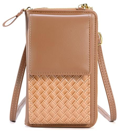 ZEWZI Borsa a Tracolla Piccola in Pelle PU, Tracolla Porta Cellulare Donna, Telefono a Portafoglio con Slot Card e Tracolla Rimovibile