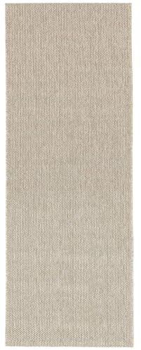 RugVista Clio In & Outdoor-Teppich, Rechteckig, 80 x 200 cm, Beige | Moderne, Niedriger Stapel, Nur Handwäsche, Oeko-Tex 100, UV-beständig, Diele, Patio