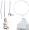 Hperu Moskitonetz-Ständer, ansteckbarer Krippen-Himmelhalter, Verstellbarer Babybett-Himmelständer, Metall-Ständer für Stubenwagen, universeller Krippennetz-Halter für Kinderzimmer und Schlafzimmer