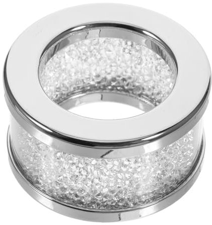 Generisch Kristalldiamant-Serviettenring Kristall-Serviettenhalter Serviettenringe mit Strasssteinen Tischdekoration Weihnachts Party Hochzeitsdekoration Serviettenringe aus Kristall Anmut