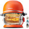 Fritaire - Freidora aire de vidrio Autolimpiable con capacidad 4,8 L y sistema de calentamiento por convección Vortex Whirlwind (Naranja)