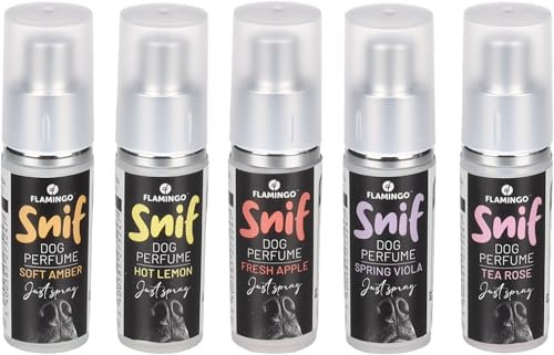Flamingo Parfum Raika – Set de 5 Parfums pour Animaux, 9ml, Neutralise les Odeurs, Parfum Durable