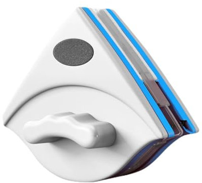 LLSUZY Nettoyeur magnétique double face pour vitres - Aimants - Brosse de nettoyage triangulaire - Outils d'essuie-glace en caoutchouc - Nettoyeur haute propreté - Équipement ABS - Brosse latérale