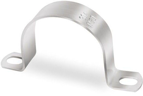 8 Pezzi Morsetti per Tubi,Jyeelen Ø 50 mm Collari Per Tubi acciaio inox 304 U Fascetta Stringitubo per fissare condutture, cavi, gasdotti e tubi di drenaggio