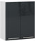AKORD | Küchenhängeschrank - Oliwia W60 | 2 Regalböden & 2 Tür Küche Schrank | Einbauküche Küchenzeile Küchenmöbel Küchenschränke | Laminierte Platte | 60 x 30 x 72 cm | Weiß & Graphit Glanz