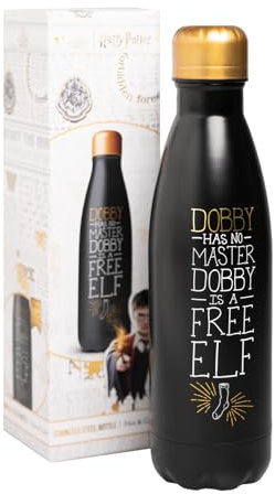 Grupo Erik: Bottiglia termica Harry Potter Dobby 500 ml | Borraccia termica a doppia parete in acciaio inox, chiusura ermetica e BPA free, Harry Potter Gadget