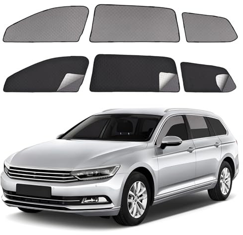 XCBYT Sonnenschutz Auto Seitenscheibe für VW Passat B8 Variant 2016-2022, Magnetisch Autoscheiben Sichtschutz Fenster Verdunkelung, Sonnenblende UV-Schutz, Atmungsaktiv, im Auto Schlafen Camping