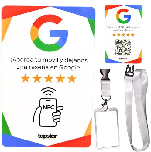 Carte NFC QR commentaires Google - Technologie avancée pour augmenter les avis Google - Compatible avec Android et iPhone - Configuration rapide avec l'application Web - NFC Review Google - Sans