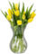 KONZEPT Vase à Fleurs en Verre Transparent, Ronde, 18 cm de Haut, ⌀ 11 cm, Passe au Lave-Vaisselle, Idéal pour les Tulipes et Autres Fleurs, Décoration de Table pour Mariages et Fêtes