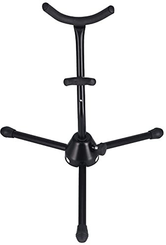 Akozon Portable Alto Saxophone Stand - Porta Sax Pieghevole per Sax Contralto - Robusto Rack di Supporto per Musicisti Ideale l'uso Interno e Esterno