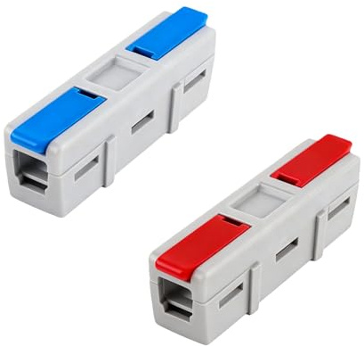 JOYELEC 1IN-1OUT Electrical Wire Connectors,22PCS LT-662 Quick Crimp Wire Terminal Block 0.5-4.0(6.0) mm²,250V,32A，1 Conductor Lever Nut Compact Splice Connector for DIY Splicing