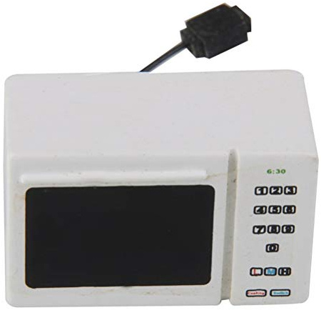 HANABASS Mini House Microwave Oven Decors White Miniature Microwave Oven Model for Kitchen Scene Accessory Mini House Kitchen Scene Toy