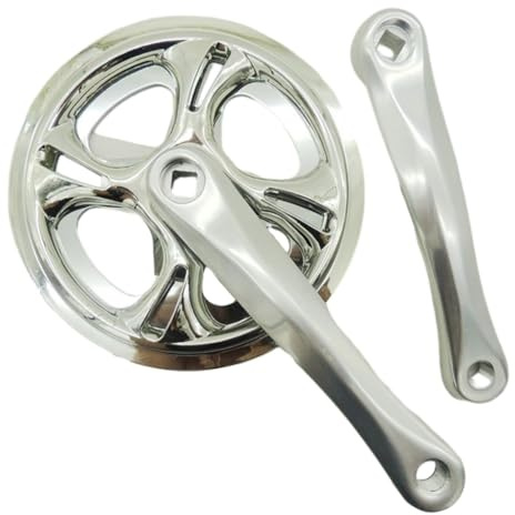MonoSora Fahrrad Kurbelgarnitur 42T 175mm Silber für Fixie, Road und MTB Bikes