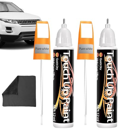 Ninnyi 2 Pcs Touch up Paint Pen, 12ml 2 in 1 White Car Scratch Remover Pens for Minor Automotive Scratches
