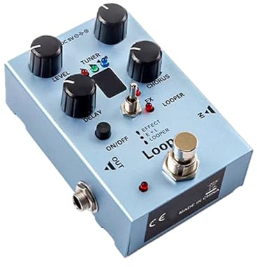 Portatile Multi Effetti Chitarra Pedale Board con Looper Ritardo Cori Riverberi e Accordatore Effetto Elettrico Portatile Multi Effetti Board