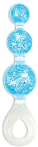 ToyJoy Crystal Trio Butt Plug Medium Analplug - Silikon, 19 cm, Blau