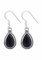 Ohrringe 925 Silber Onyx schwarzer Stein Edelstein Ohrhänger echt Silber Damen Sterling Silber Hänger Geschenk (MOH-107-03)