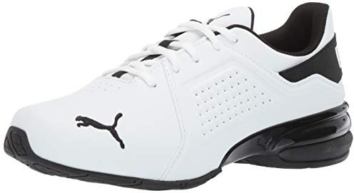 PUMA Herren Viz Runner Sneaker, Weiß/Schwarz, 44.5 EU