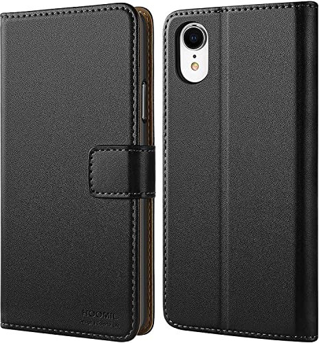 HOOMIL MagFlip Series Funda para iPhone XR 6,1 Pulgadas, Carcasa Cuero Premium - Negro
