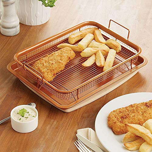 Copper King Non-Stick Crisping Tray Oven Baking Tray Basket Crisper