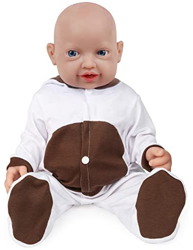 Vollence 58cm Ganzkörper Silikon Reborn Babypuppe Mädchen,Vollsilikon Babypuppes, Lebensechte Reborn Babypuppen, Kinderpuppe Baby Doll - Mädchen