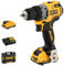Dewalt DCD701D2 12V XR Brushless Compact Drill Driver with 2 x 2.0Ah Batteries Charger & Case