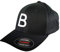 GIDUTEX Flexfit Original Schwarze Basecap Baseball Cap Wooly Combed Mütze inkl. Initial Buchstaben in 3D Stick weiß (S/M, B)