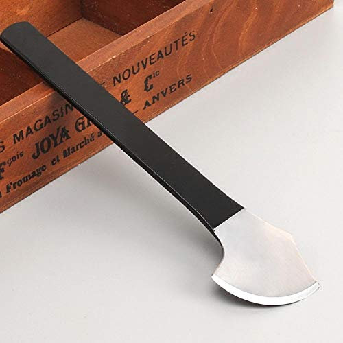 MLMLH Coltello da Taglio Pelle, Utensile per Bordi in Pelle, Alto Manganese in Acciaio di Skiving Knife for Cuoio, con Sacco per Tendini di Manzo, Hohe Härte, Accessori per Pelletteria, Nero